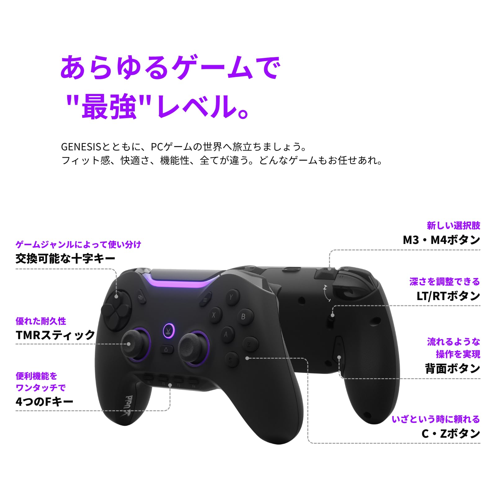Amazon | Void Gaming GENESIS ゲーミングコントローラー pc ゲーム